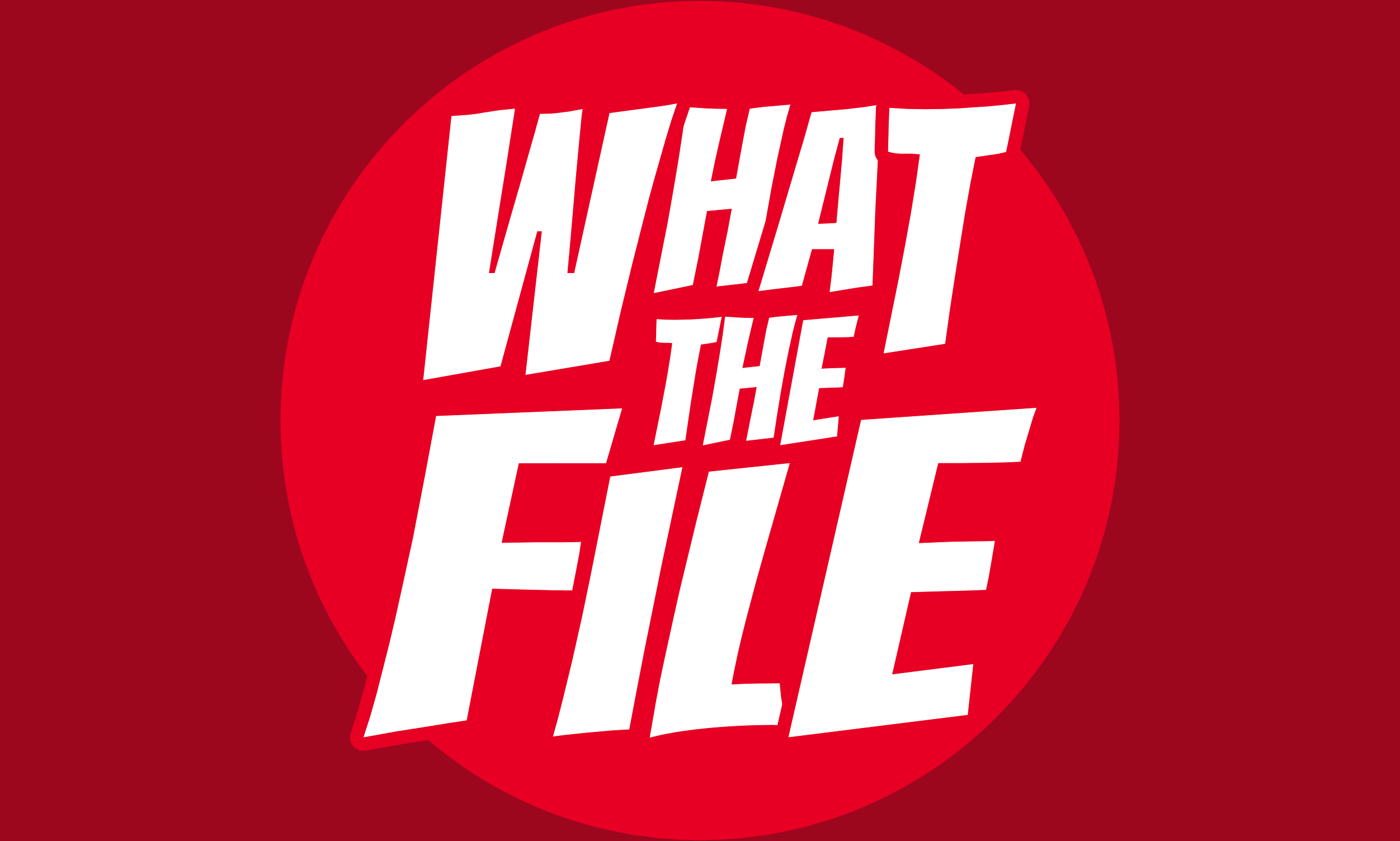 What the File red-and-white wordmark